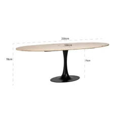 Richmond Interiors Eettafel Hampton ovaal 230 cm