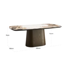 Richmond Interiors Eettafel Langford bruin 200