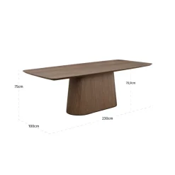 Richmond Interiors Eettafel Windsor walnoot 230