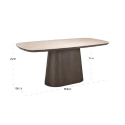 Richmond Interiors Eettafel Ritz bruin 200