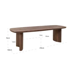 Richmond Interiors Eettafel Baldwin brown 270