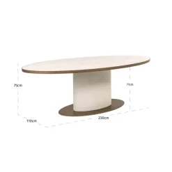 Richmond Interiors Eettafel Tivoli white oval 230