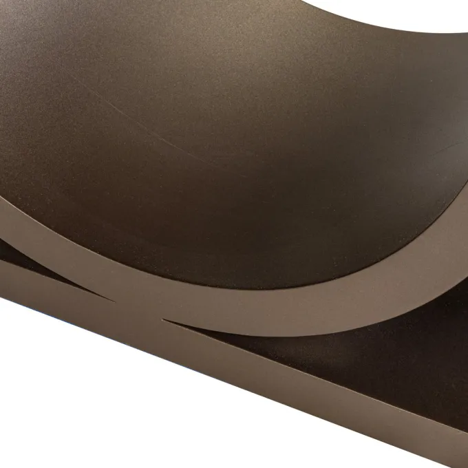 Richmond Interiors Eettafel Windsor walnut 230 brass onderstel