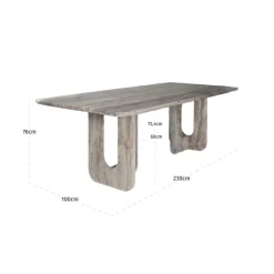 Richmond Interiors Eettafel Westin grijs 230