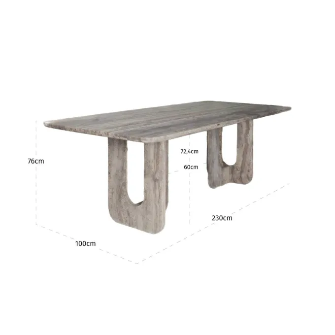 Richmond Interiors Eettafel Westin grijs 230
