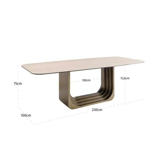 Richmond Interiors Eettafel Maxfield beige 230