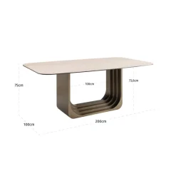 Richmond Interiors Eettafel Maxfield beige 200