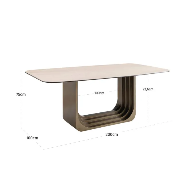 Richmond Interiors Eettafel Maxfield beige 200