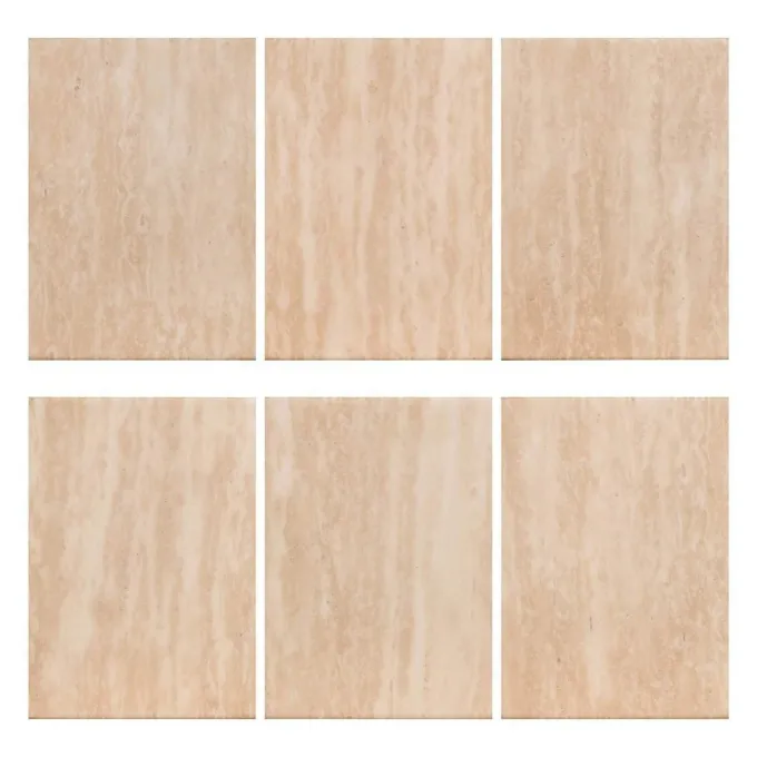 Richmond Interiors Eettafel Fictus 140Ø faux travertine Beige