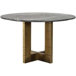 Richmond Interiors Eettafel Collada 130Ø zwart goud