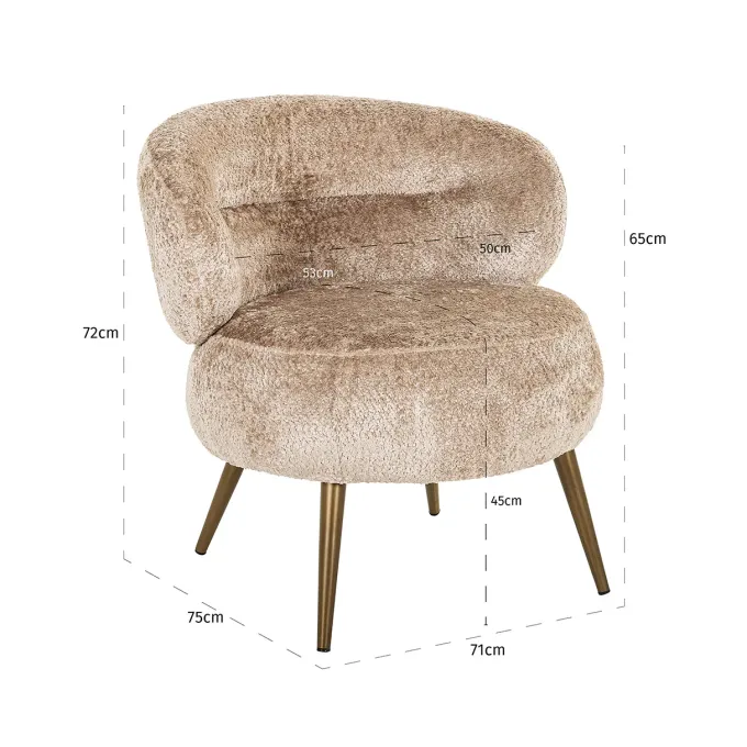 Richmond Interiors Fauteuil Sabor sheep nature Sheep 01 nature