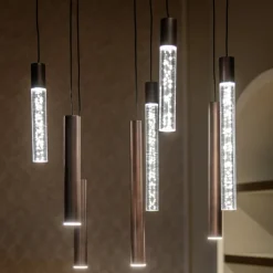 Richmond Interiors Hanglamp Oxley 8 lampen Brons
