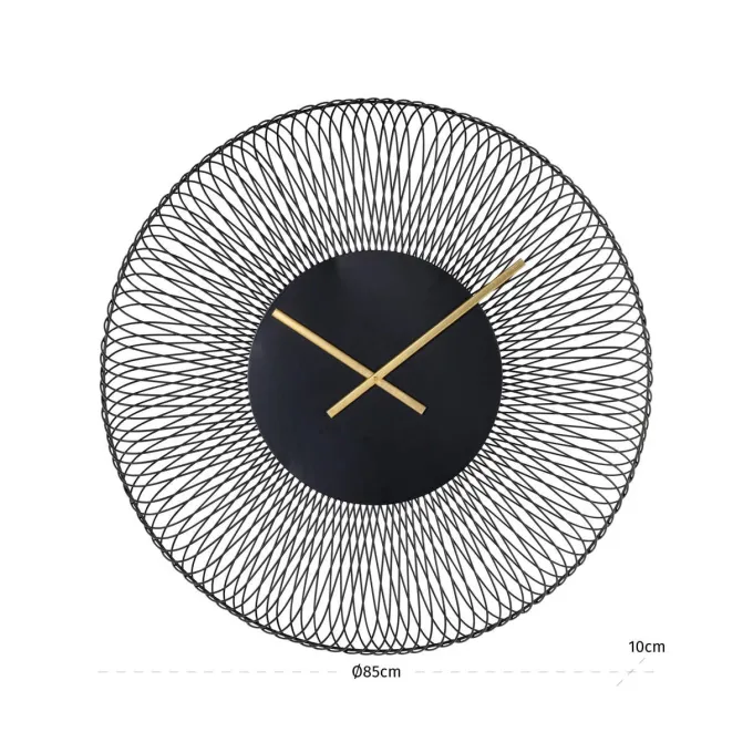 Richmond Interiors Klok Blunt zwart Ø 85 cm
