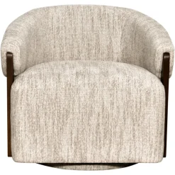 Richmond Interiors Lounge stoel Marina naturel softweave draaistoel