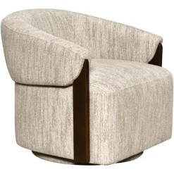 Richmond Interiors Lounge stoel Marina naturel softweave draaistoel