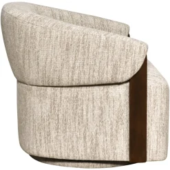 Richmond Interiors Lounge stoel Marina naturel softweave draaistoel