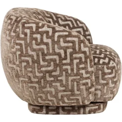 Richmond Interiors Lounge stoel Negreslo bruin labyrinth