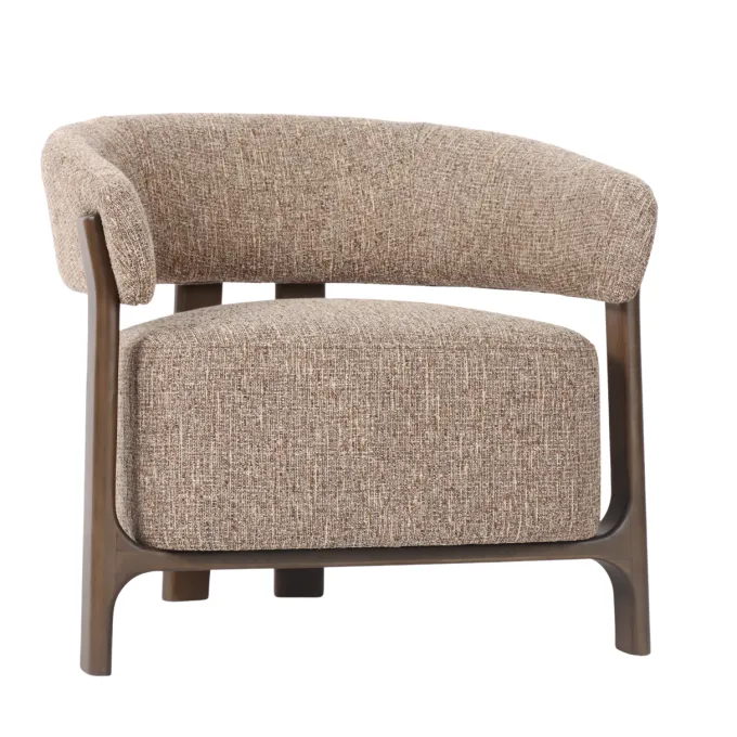Richmond Interiors Lounge stoel Dalara brown tweed