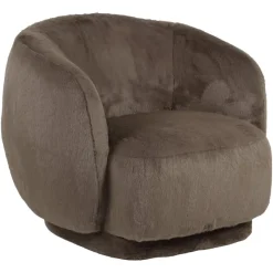 Richmond Interiors Lounge stoel Negreslo bruin fluffy