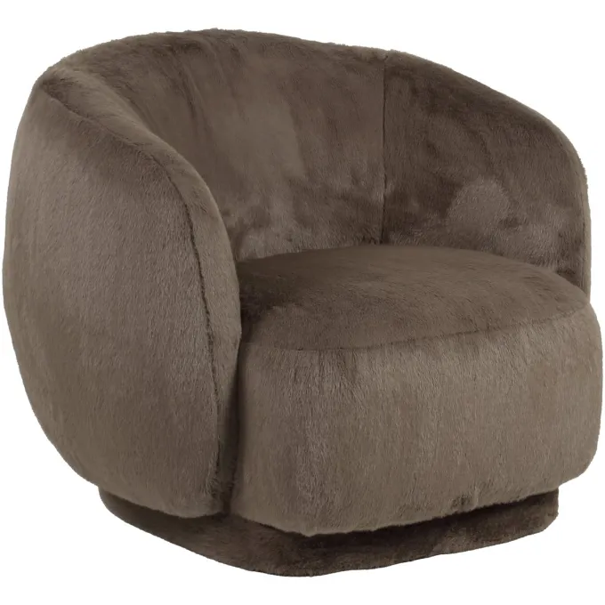 Richmond Interiors Lounge stoel Negreslo bruin fluffy
