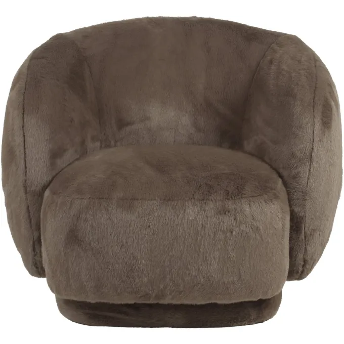 Richmond Interiors Lounge stoel Negreslo bruin fluffy