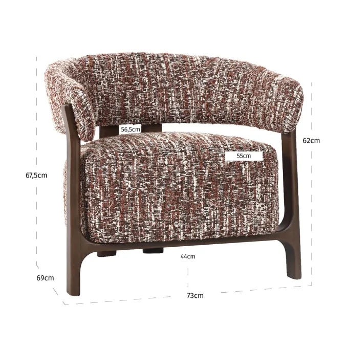 Richmond Interiors Lounge stoel Dalara hazel