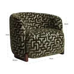 Richmond Interiors Lounge stoel Hannah moss labyrinth fire retardant