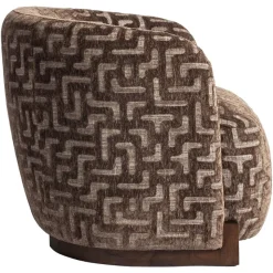 Richmond Interiors Lounge stoel Hannah bruin labyrinth fire retardant