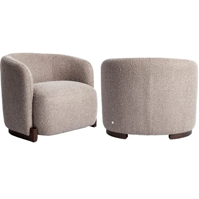 Richmond Interiors Lounge stoel Hannah mocca chunky fire retardant