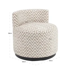 Richmond Interiors Lounge stoel Franny zand chevron