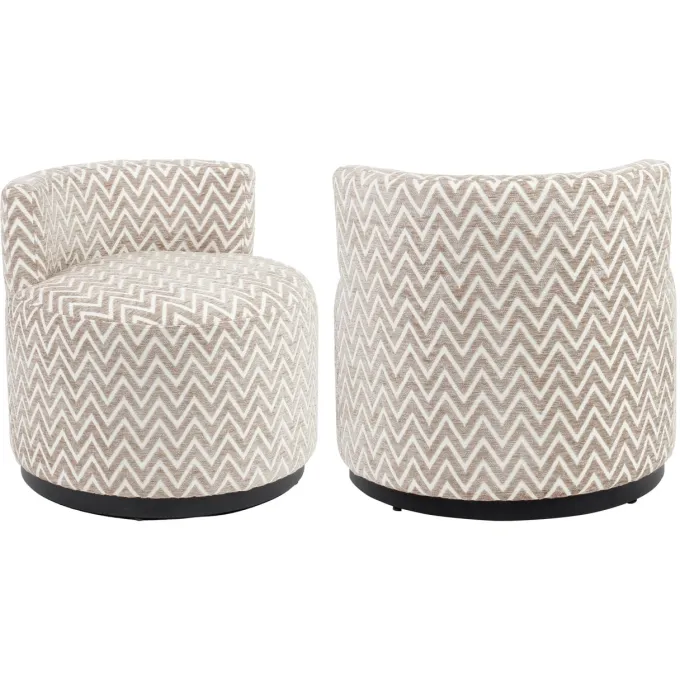 Richmond Interiors Lounge stoel Franny zand chevron
