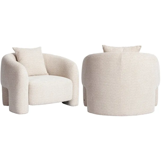 Richmond Interiors Lounge stoel Tuscany beige blockweave