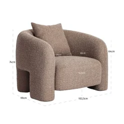 Richmond Interiors Lounge stoel Tuscany mocca chunky