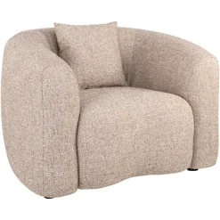Richmond Interiors Lounge stoel Luxandra zand tweed fire retardant