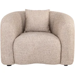 Richmond Interiors Lounge stoel Luxandra zand tweed fire retardant