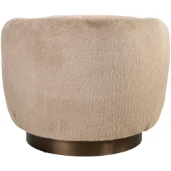 Richmond Interiors Lounge stoel Colmar khaki fluffy draaistoel