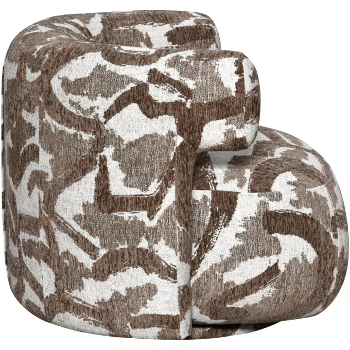 Richmond Interiors Lounge stoel Talley bruin nature draaistoel