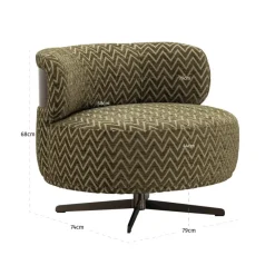 Richmond Interiors Lounge stoel Lauren mos chevron