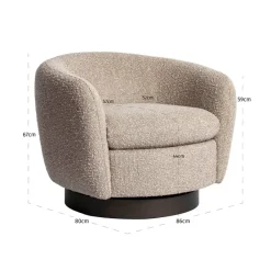 Richmond Interiors Lounge stoel Colmar naturel chunky