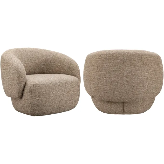 Richmond Interiors Lounge stoel Milano zand tweed