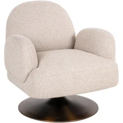 Richmond Interiors Lounge stoel Kagney biscotti swivel