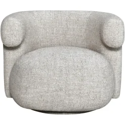 Richmond Interiors Lounge stoel Talley creme tweed draaistoel