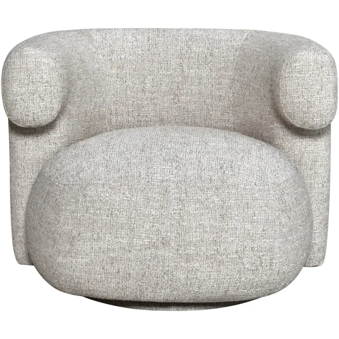 Richmond Interiors Lounge stoel Talley creme tweed draaistoel