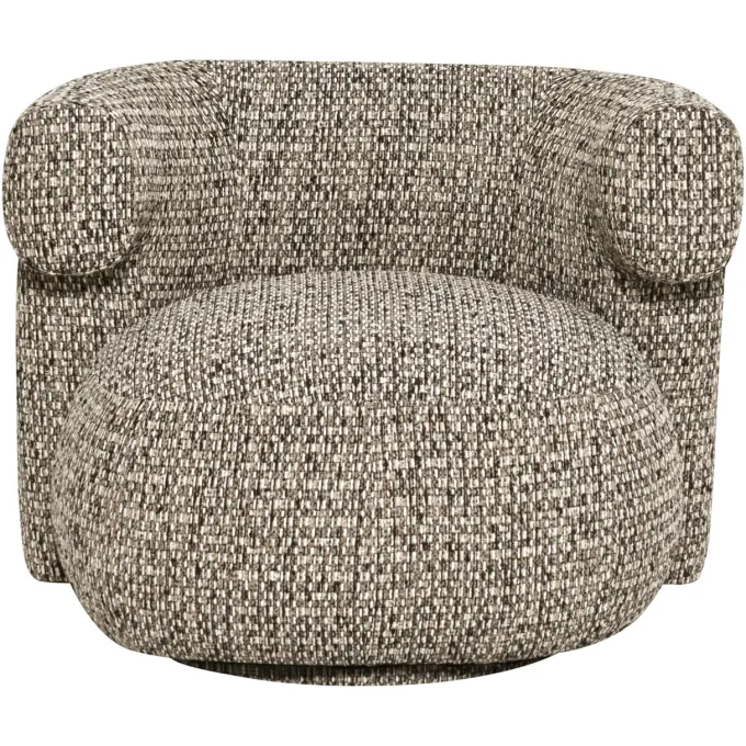 Richmond Interiors Lounge stoel Talley cobblestone draaistoel