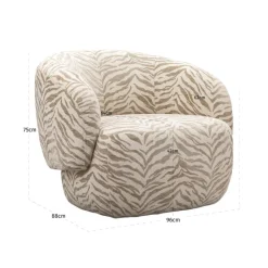 Richmond Interiors Lounge stoel Milano beige tiger