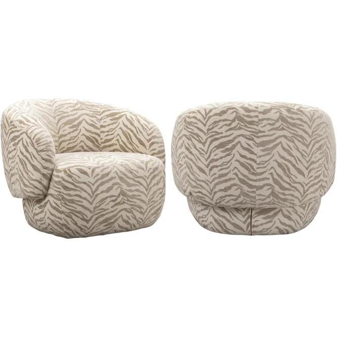 Richmond Interiors Lounge stoel Milano beige tiger