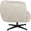 Richmond Interiors Lounge stoel Estelle zand chevron draaibaar