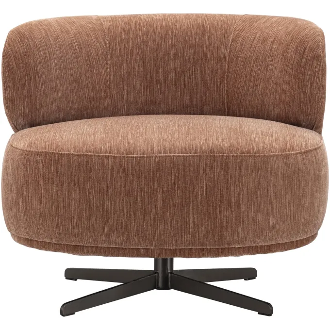 Richmond Interiors Lounge stoel Lauren be recht mocha mousse