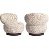 Richmond Interiors Lounge stoel Jace beige tijger draaibaar