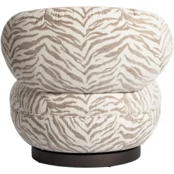 Richmond Interiors Lounge stoel Jace beige tijger draaibaar